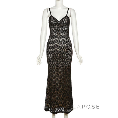 Iyonna Lace Trim Maxi Dress