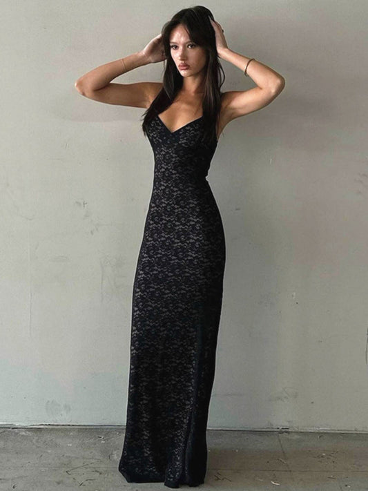 Iyonna Lace Trim Maxi Dress