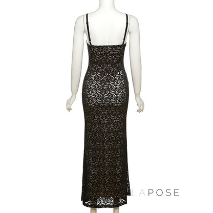 Iyonna Lace Trim Maxi Dress