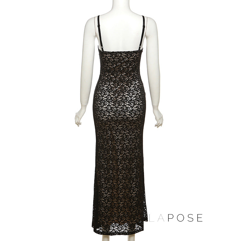 Iyonna Lace Trim Maxi Dress