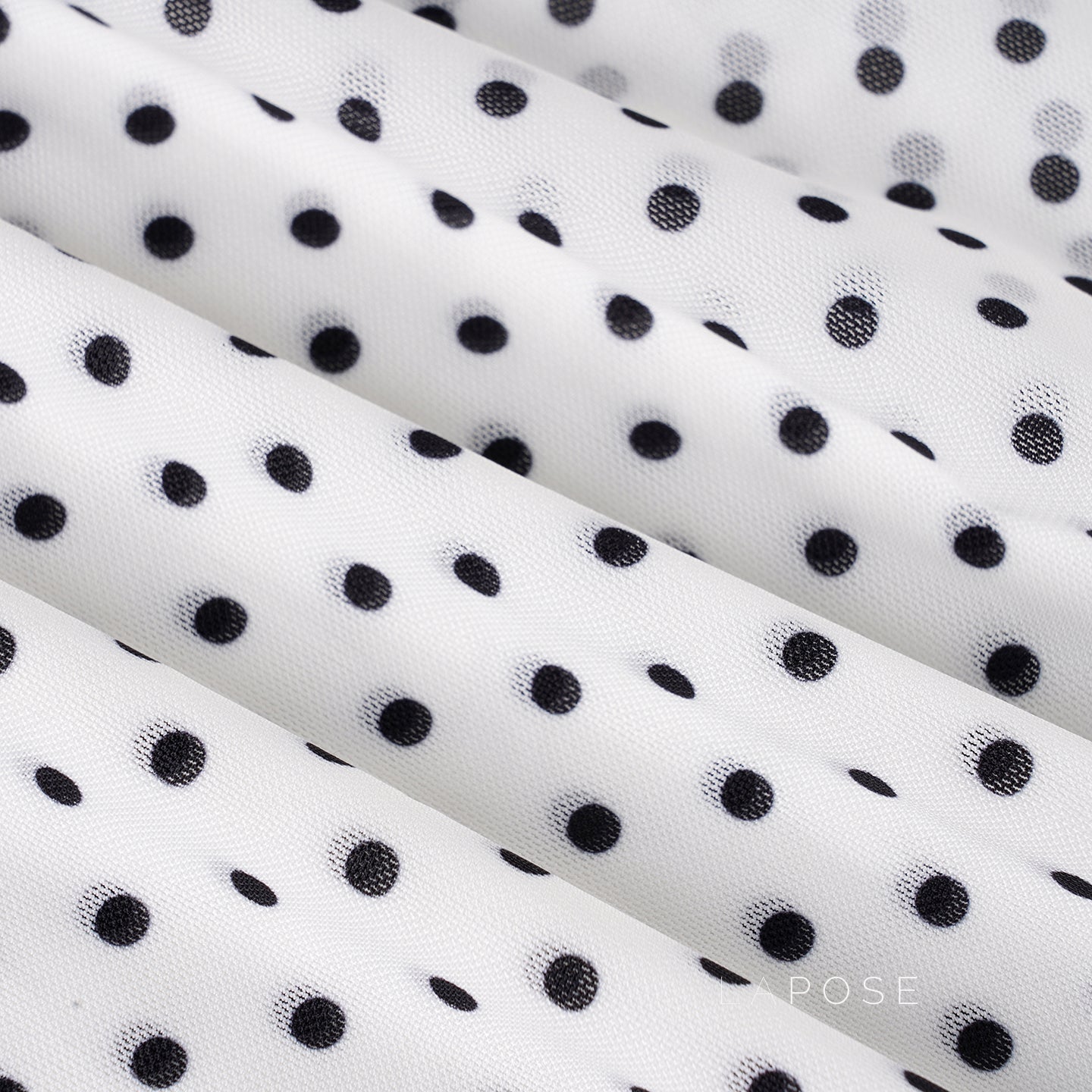 Izel Polka Dot Mesh Midi Skirt
