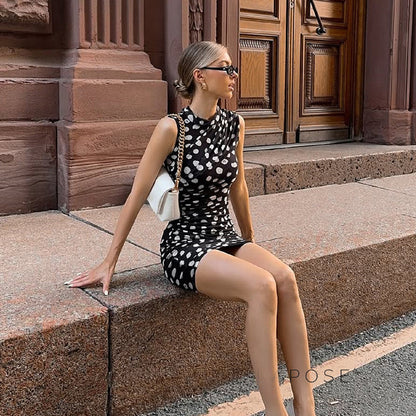 Jaelle Polka Dot Mini Dress