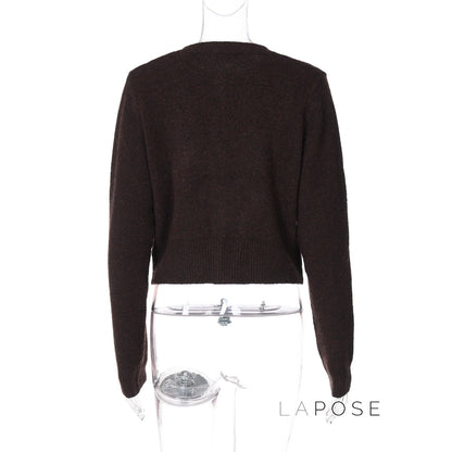 Jennah Coffee Knit Cardigan