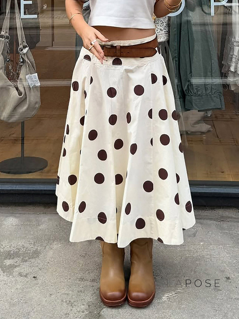 Jett Polka Dot Midi Skirt