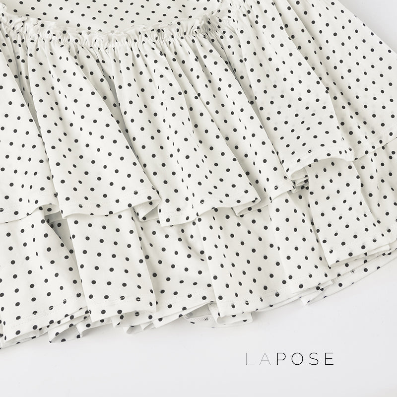 Jumana Polka Dot Smocked Mini Dress