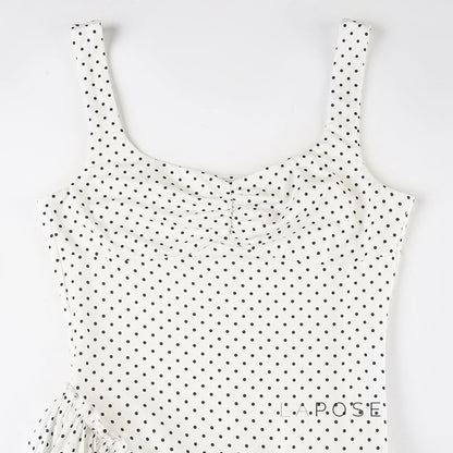 Jumana Polka Dot Smocked Mini Dress