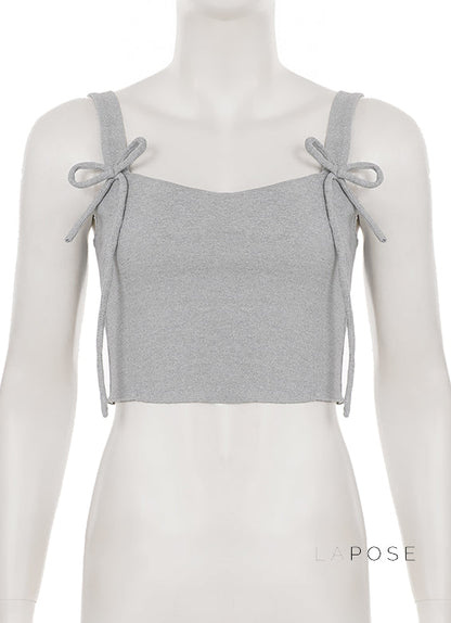 Kaeleigh Waffle Bows Shorts Set
