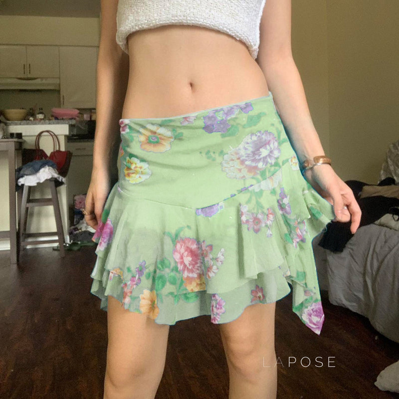 Kaelynn Asymmetric Mini Skirt