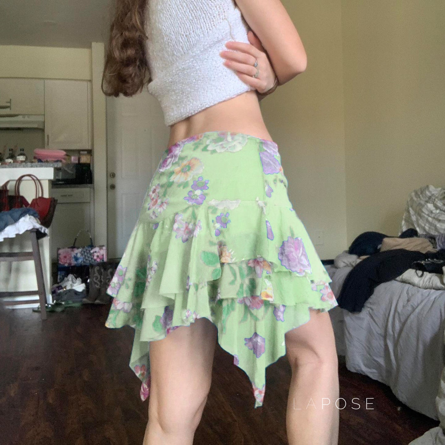 Kaelynn Asymmetric Mini Skirt
