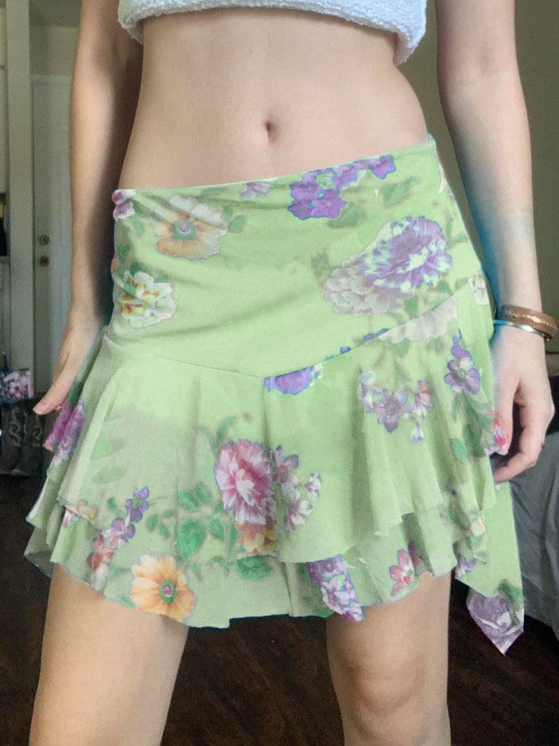 Kaelynn Asymmetric Mini Skirt