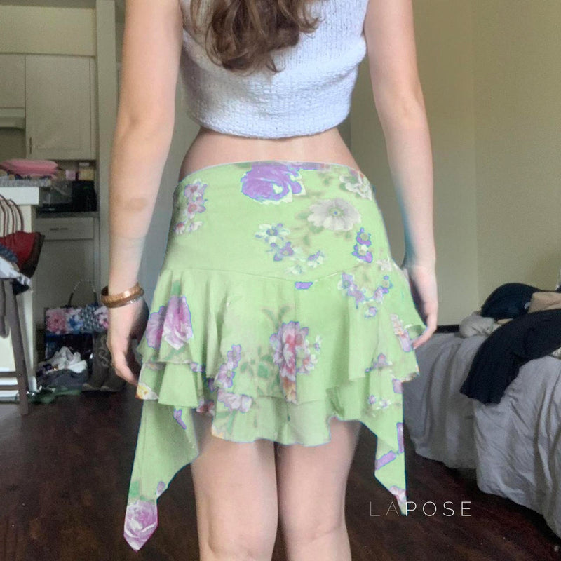 Kaelynn Asymmetric Mini Skirt