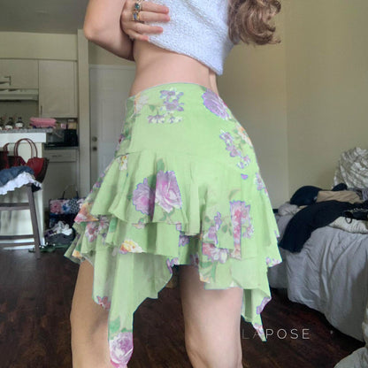 Kaelynn Asymmetric Mini Skirt