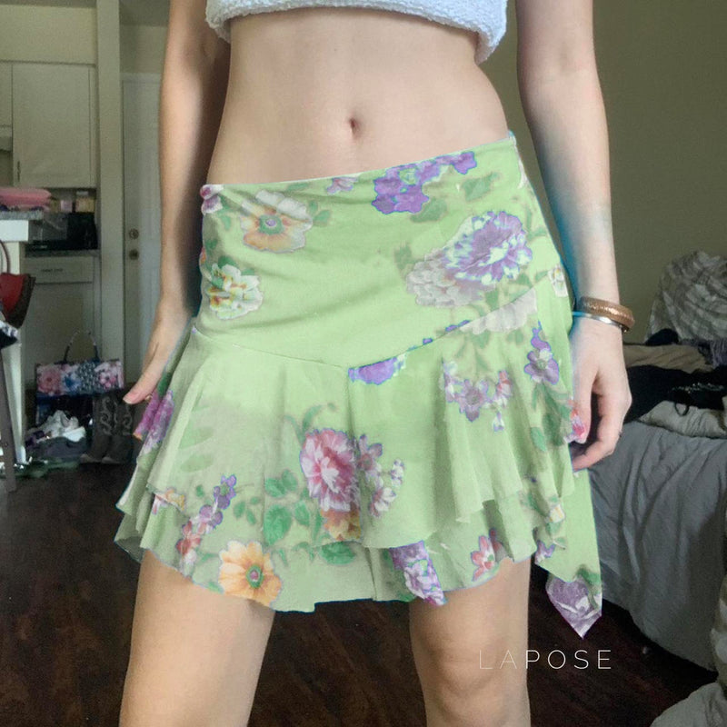 Kaelynn Asymmetric Mini Skirt