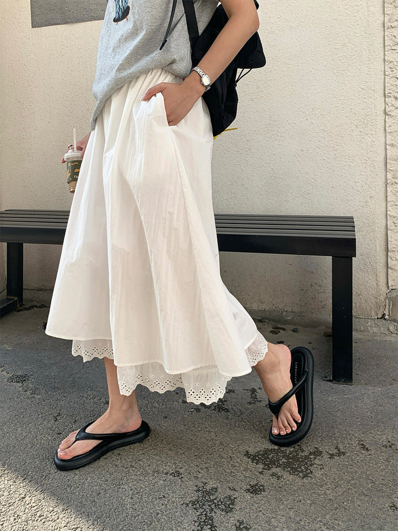 Kalie Elastic Waist Maxi Skirt