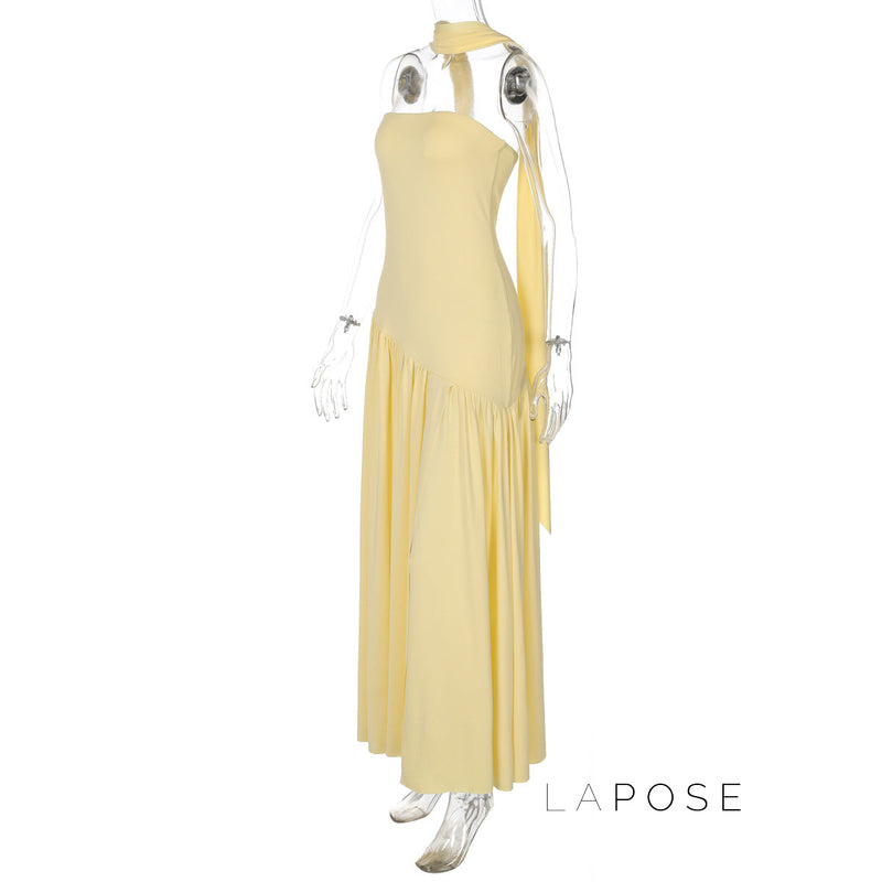 Kamree Strapless Backless Maxi Dress