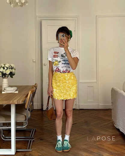 Kathia Sequin Mini Skirt