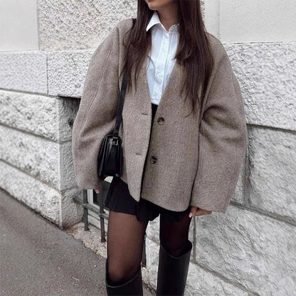 Katy Brushed Double-breasted Coat