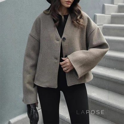 Katy Brushed Double-breasted Coat