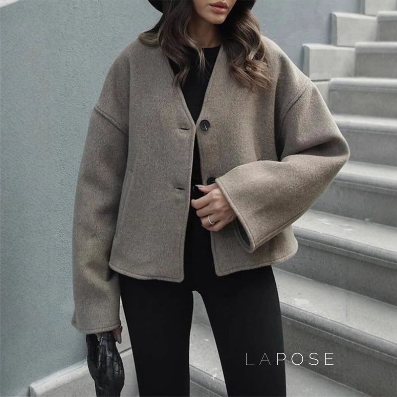 Katy Brushed Double-breasted Coat