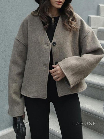 Katy Brushed Double-breasted Coat