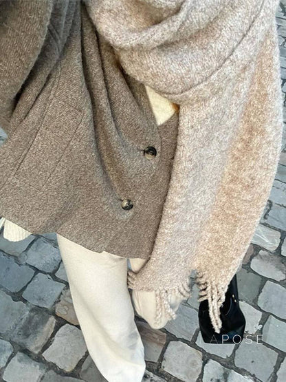 Katy Brushed Double-breasted Coat