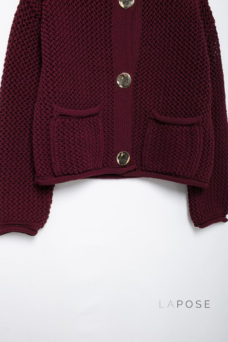 Klaira Button-front Knit Cardigan