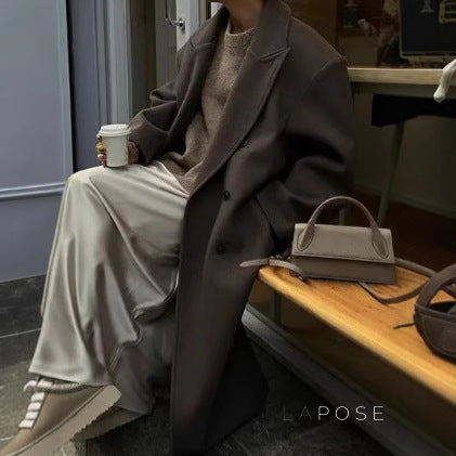 Korbyn Double-breasted Woolen Coat