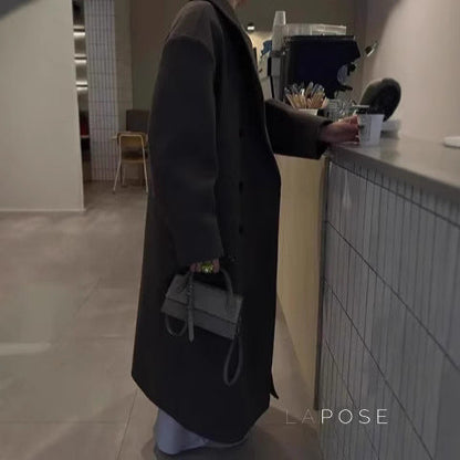 Korbyn Double-breasted Woolen Coat