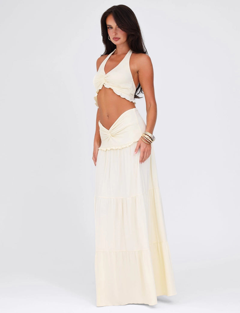 Layloni Twist Front Maxi Skirt