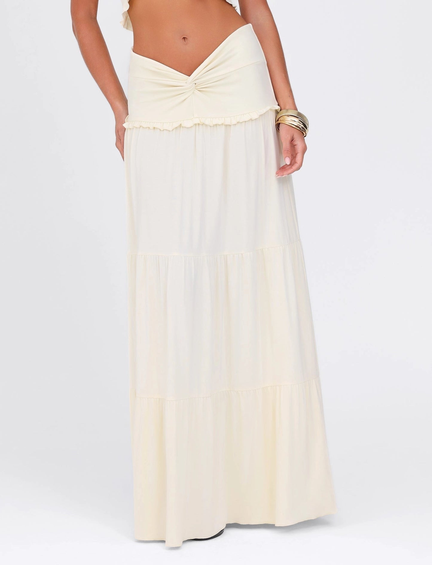 Layloni Twist Front Maxi Skirt