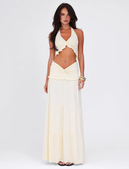 Layloni Twist Front Maxi Skirt