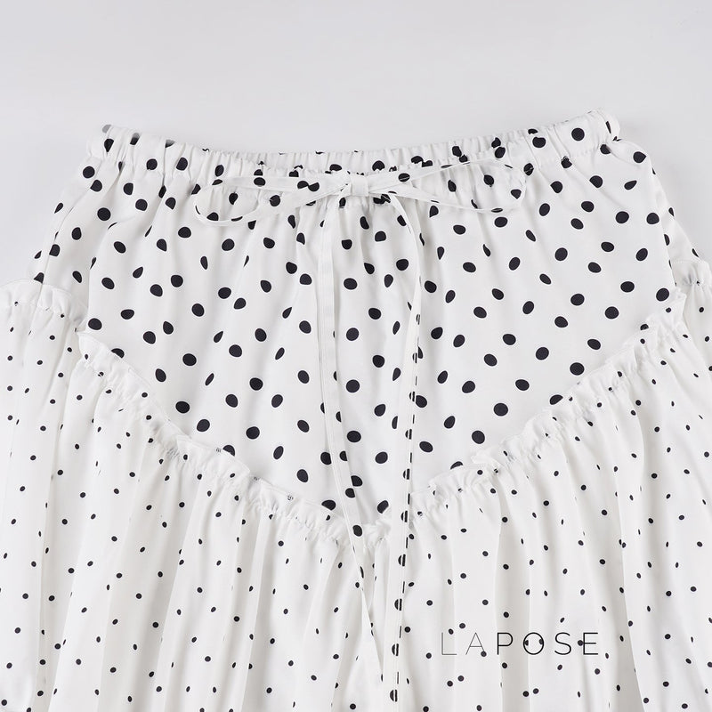 Leeanna Layered Polka Dot Skirt