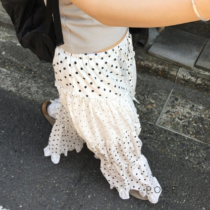Leeanna Layered Polka Dot Skirt