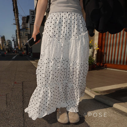 Leeanna Layered Polka Dot Skirt
