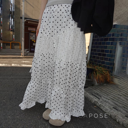 Leeanna Layered Polka Dot Skirt