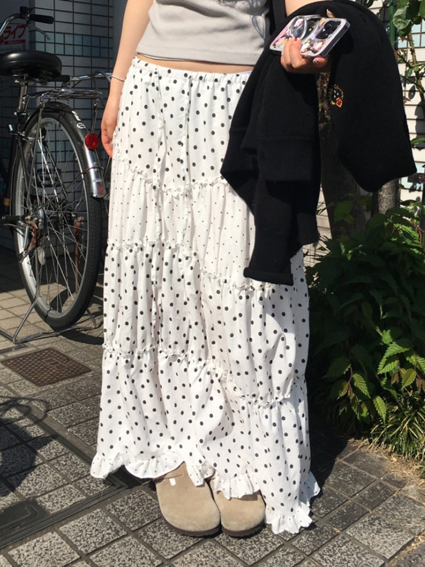 Leeanna Layered Polka Dot Skirt