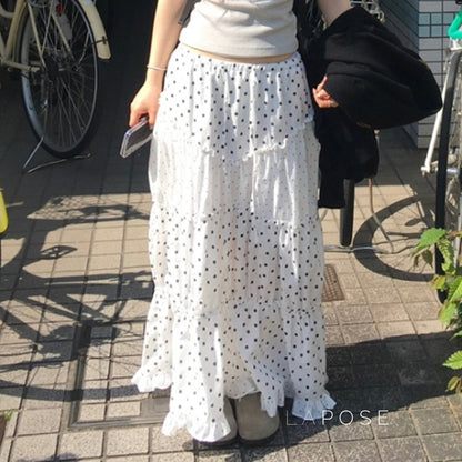 Leeanna Layered Polka Dot Skirt