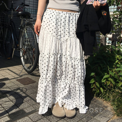 Leeanna Layered Polka Dot Skirt