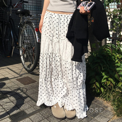 Leeanna Layered Polka Dot Skirt