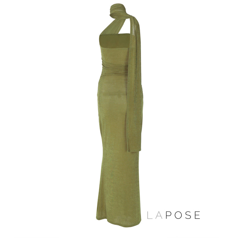 Leilani Ruched Bodycon Maxi Dress