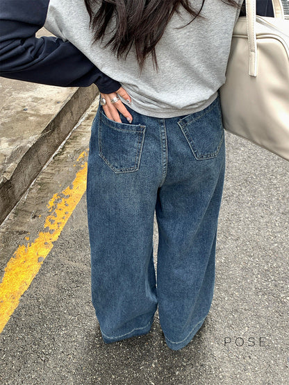 Lemon Wide-leg Denim Pants