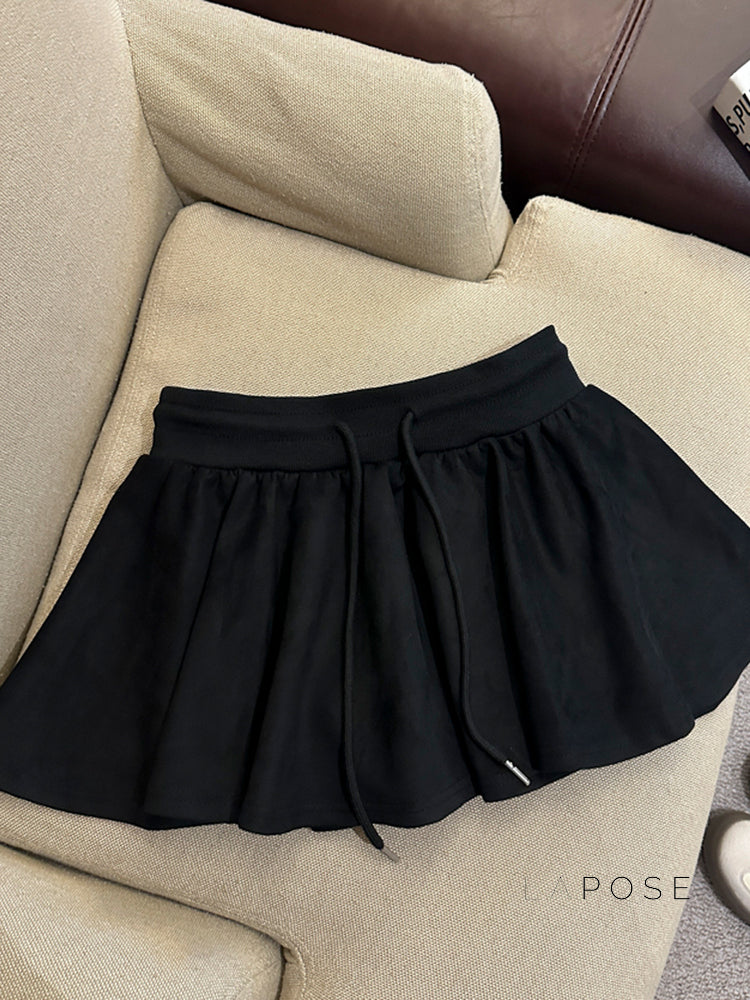Liah Textured A-line Mini Skirt