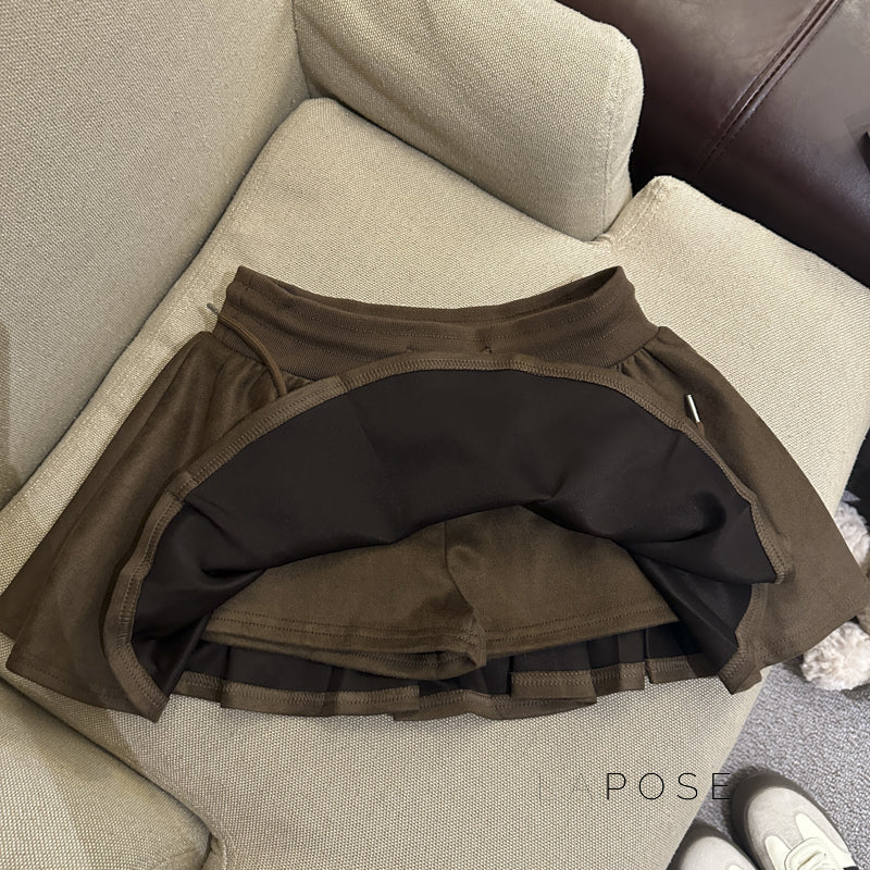 Liah Textured A-line Mini Skirt