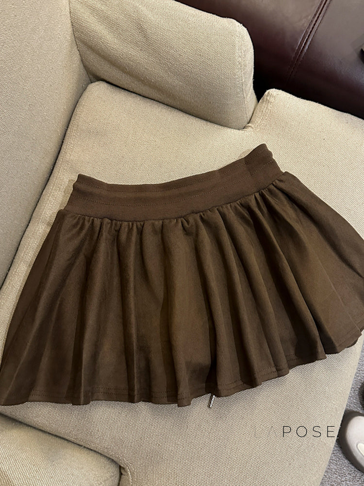 Liah Textured A-line Mini Skirt