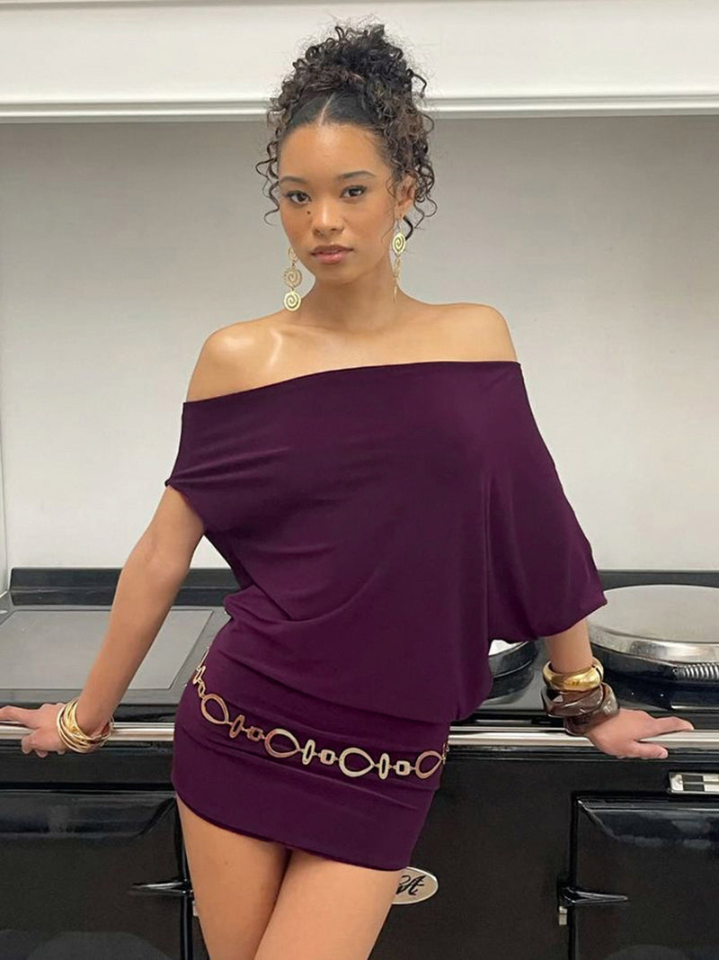 Lianne Ruched One-shoulder Mini Dress