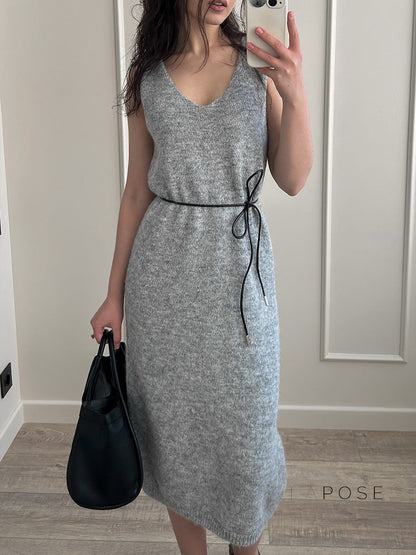Lily Cozy Knit Dress & Long Cardigan Set