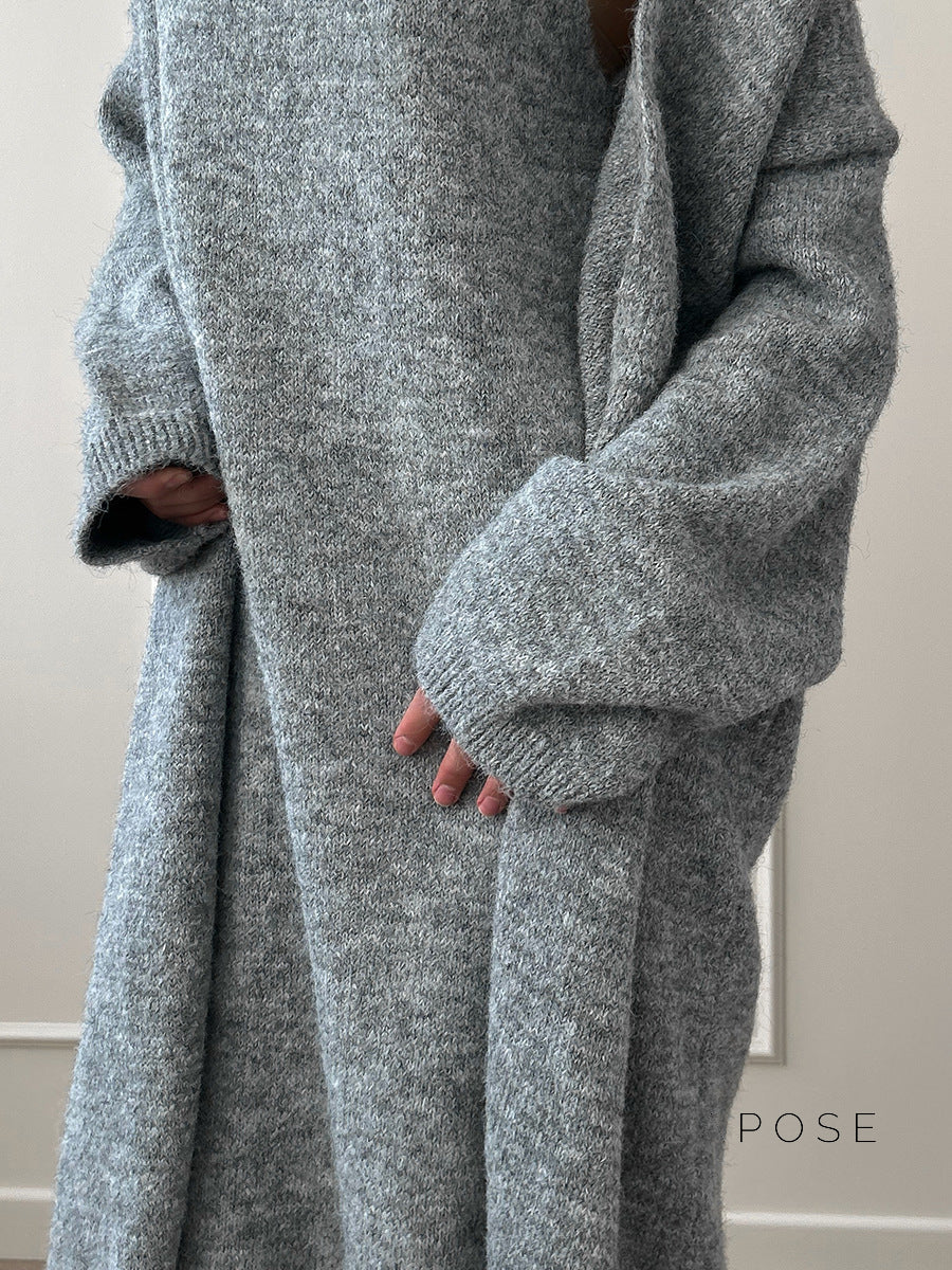 Lily Cozy Knit Dress & Long Cardigan Set
