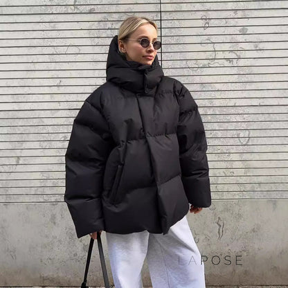 Lilyth Oversized Hooded Quilted Coat