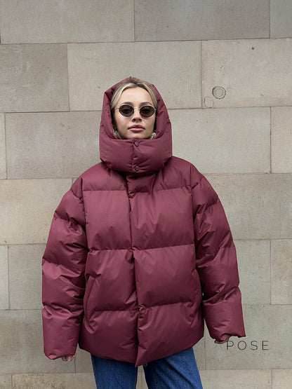 Lilyth Oversized Hooded Quilted Coat