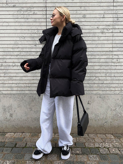 Lilyth Oversized Hooded Quilted Coat